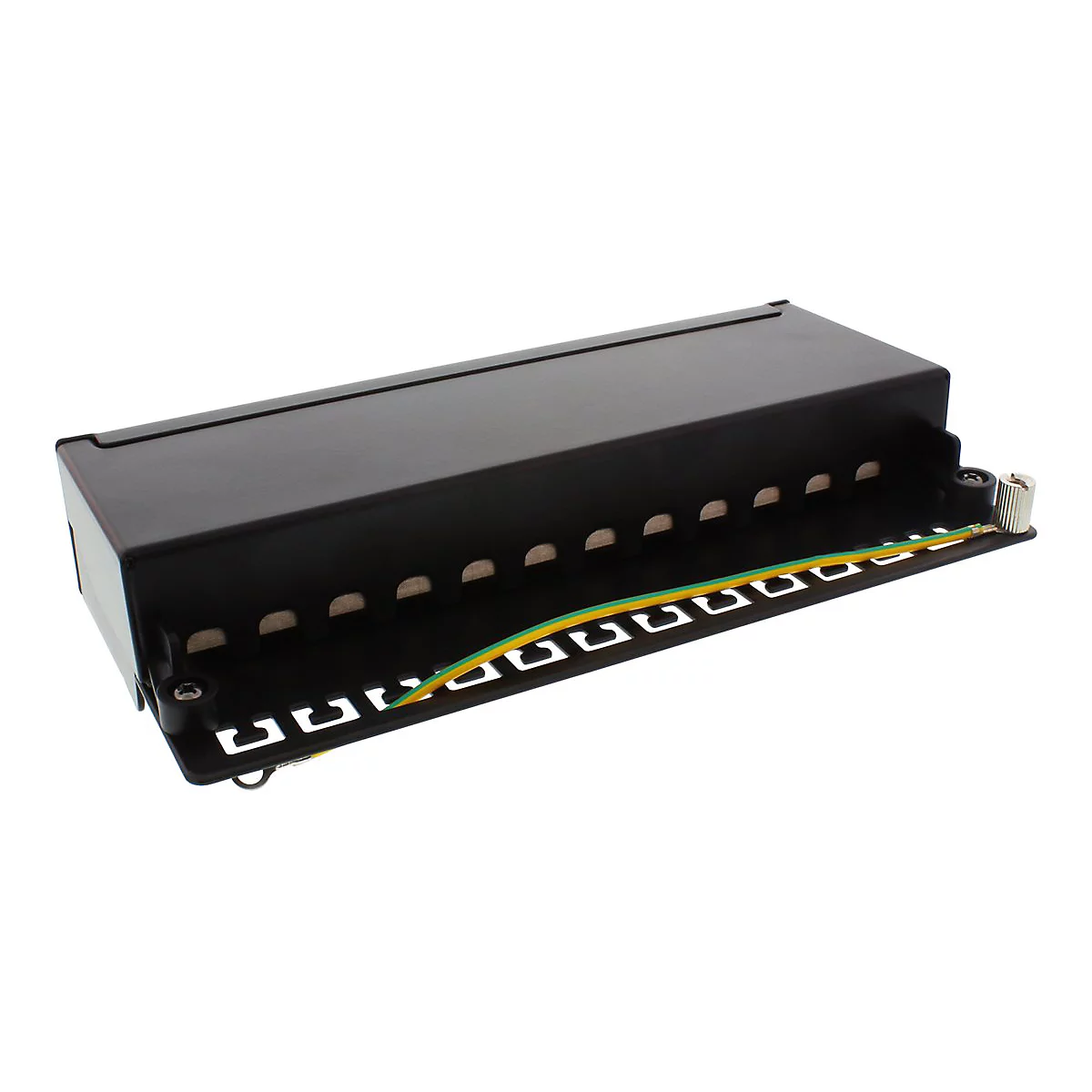 InLine - Patch Panel - CAT 6a - RJ-45 X 12 - Schwarz, RAL 9005