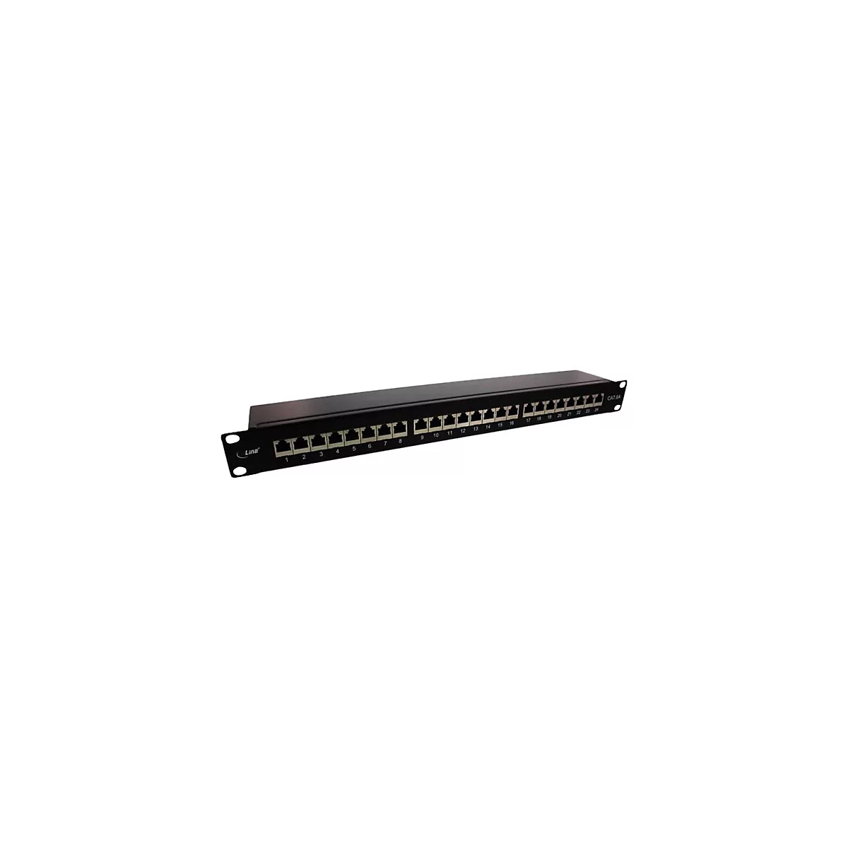 InLine - Patch Panel - Rack montierbar - CAT 6a - RJ-45 X 24 - Schwarz, RAL 9005