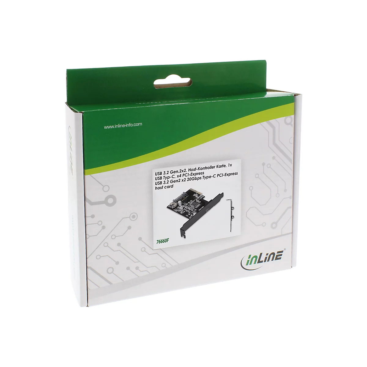InLine - USB-Adapter - PCIe 3.1 x4 Low-Profile - USB-C 3.2 Gen 2x2 x 1