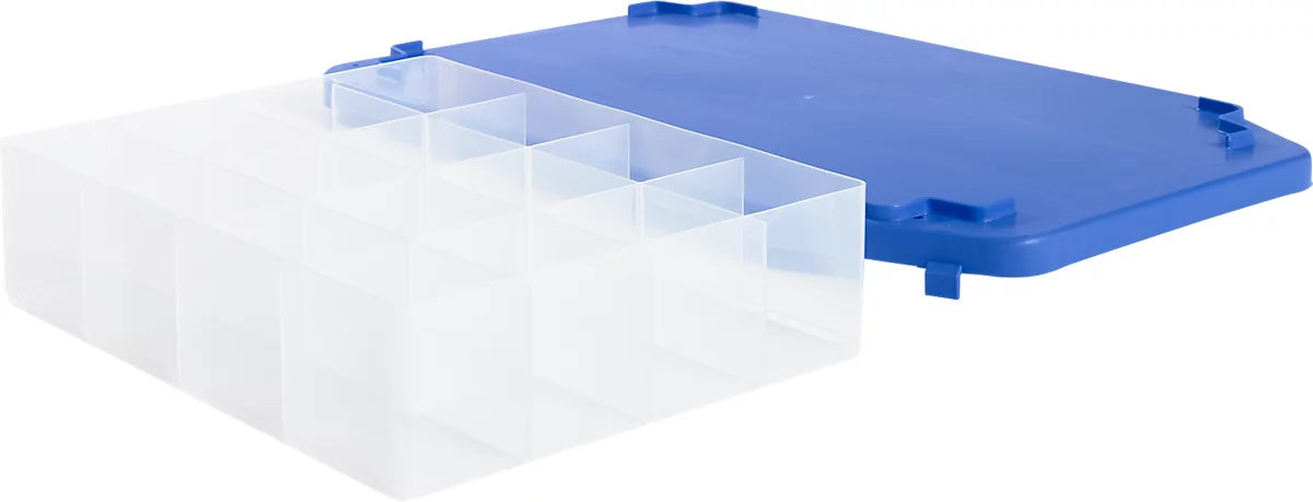 Inserción grande, subdivisión 4 x 4, para div. cajas de plástico