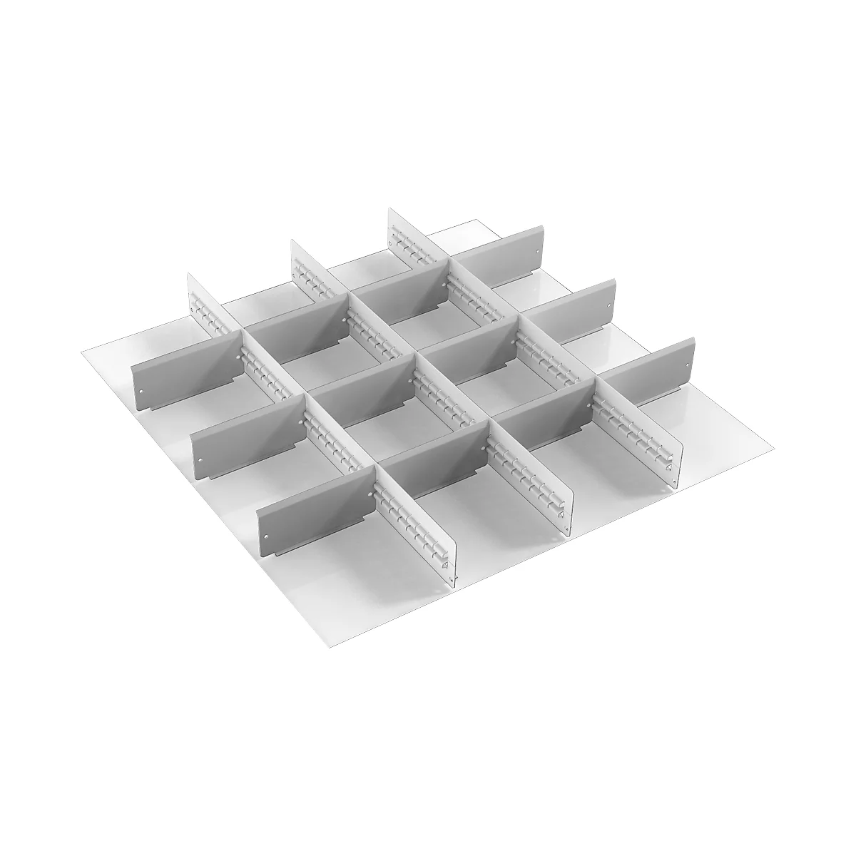 Insert de tiroir Treston, 3 compartiments et 12 panneaux centraux, l. 700 mm, pour série 70 avec H 1000 mm