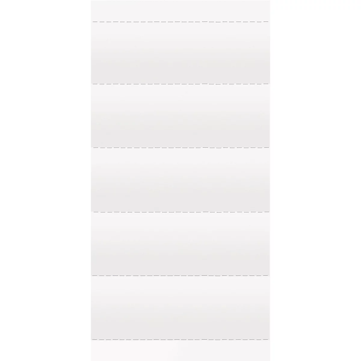 Bright, vertical rectangle with horizontal, dashed lines and subtle shadows, resembling a quilted fabric.