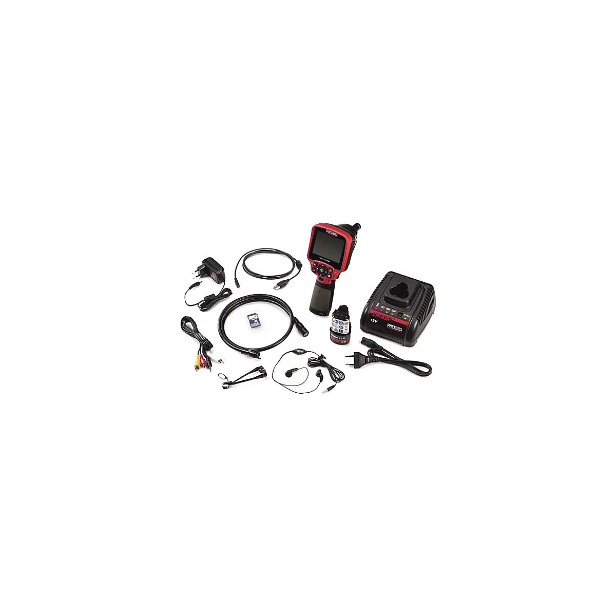 Inspektionskamera micro CA-350x 3,5 Zoll 320x240 17mm LED 4 Kabel-L.900mm