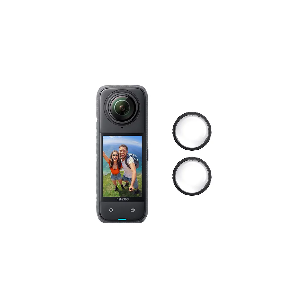 Insta360 X4 - 360° Action-Kamera - 8K / 30 BpS - 72 MPix - Wi-Fi, Bluetooth bis zu 10 m - Schwarz