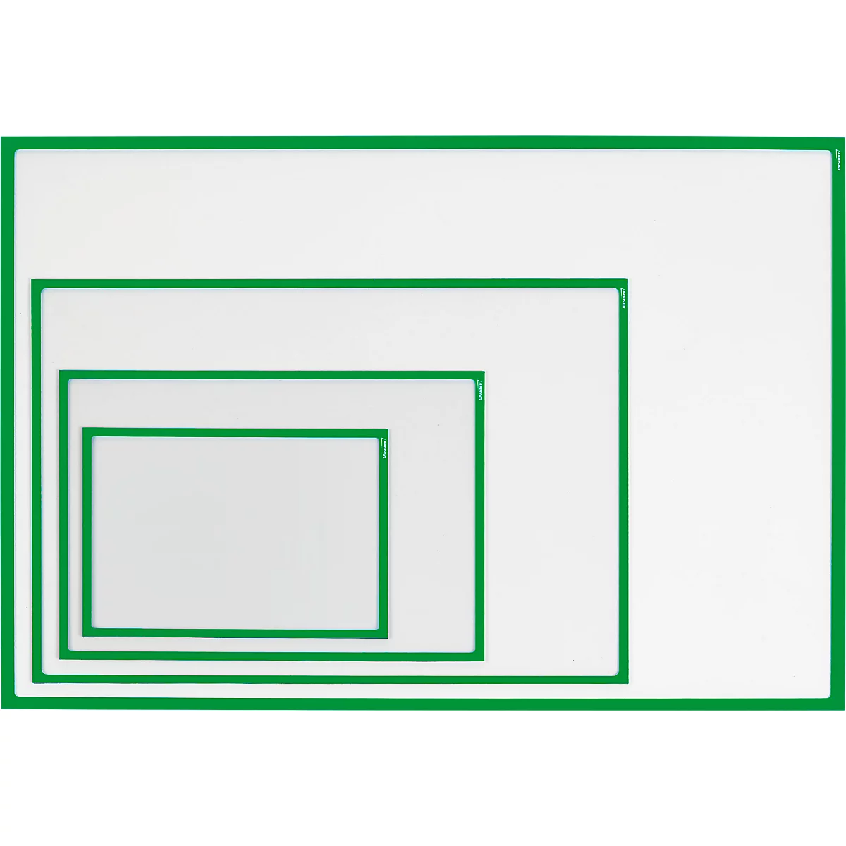 Insteekhoes, magnetisch, PET-folie, A3 horizontaal/verticaal, groen, 5 stuks