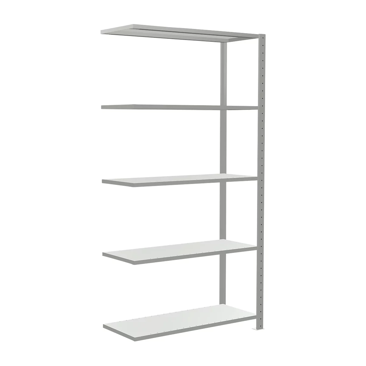Insteekstelling MULTIplus150 Express - aanbouwsectie - B 1000 x D 400 x H 2000 mm - 5 legborden - draagvermogen 150 kg - staal - lichtgrijs RAL 7035