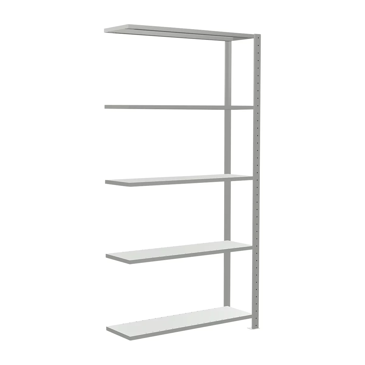 Insteekstelling MULTIplus150 Express - aanbouwsectie - B 1000 x D 600 x H 2000 mm - 5 legborden - draagvermogen 150 kg - staal - lichtgrijs RAL 7035