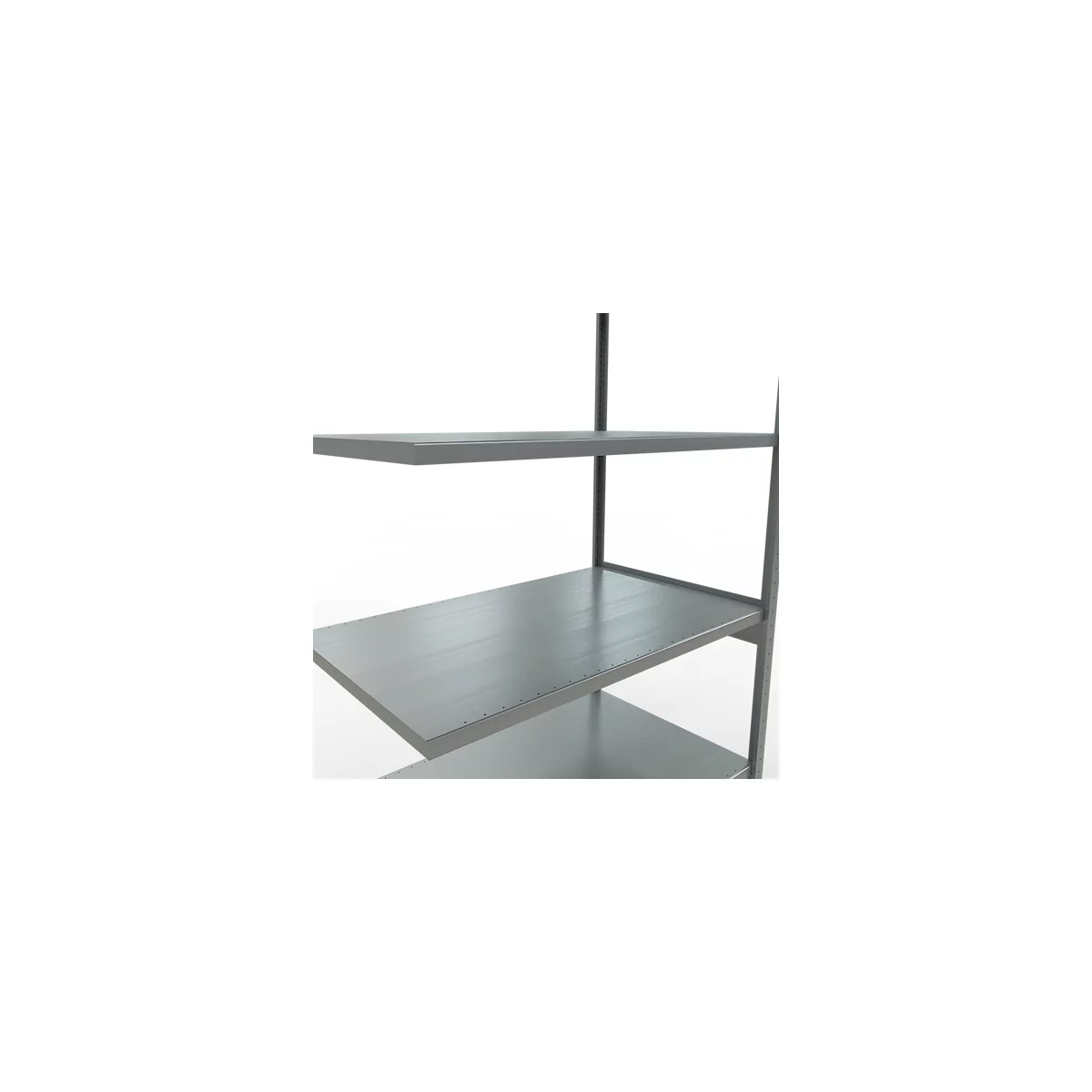 Insteekstelling MULTIplus250 Express - aanbouwsectie - B 1300 x D 800 x H 3000 mm - 7 legborden - draagvermogen 250 kg - staal - verzinkt