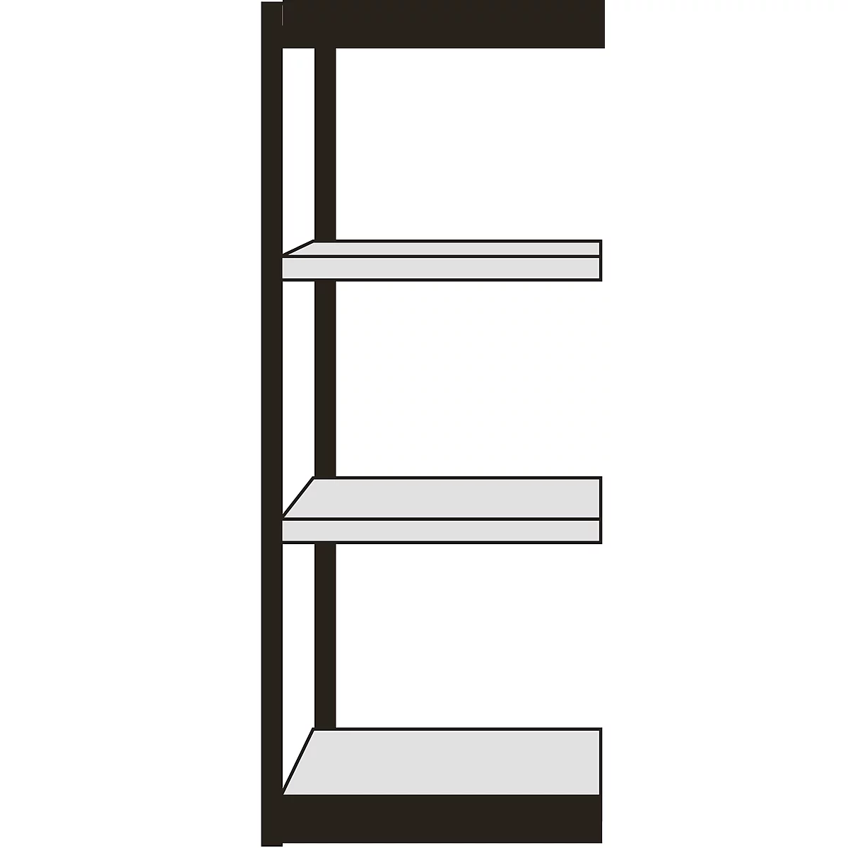 Insteekstelling Stora 100, stellingsectie, 4 legborden, b 750 mm