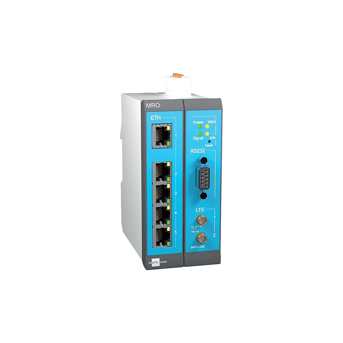 INSYS icom MRO L210 - Router - WWAN Modbus - an DIN-Schiene montierbar