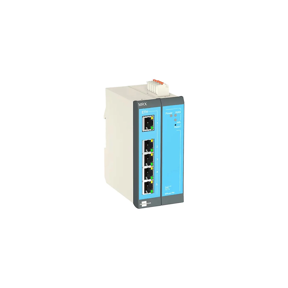 INSYS icom MRX MRX2 LAN - Router 5-Port-Switch - an DIN-Schiene montierbar