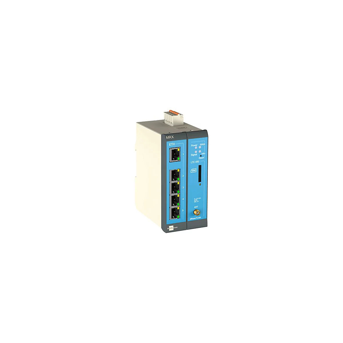 INSYS icom MRX MRX2 LTE - Router - WWAN 5-Port-Switch - 4G, 2G - an DIN-Schiene montierbar