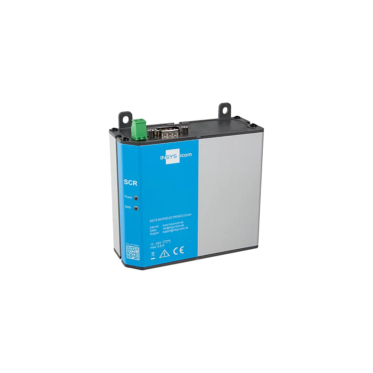 INSYS icom SCR-E 200 - Router 2-Port-Switch - Modbus - an DIN-Schiene montierbar, wandmontierbar