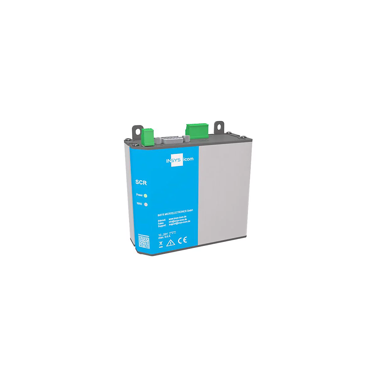 INSYS icom SCR-E 300 - Router 2-Port-Switch - Modbus - an DIN-Schiene montierbar, wandmontierbar