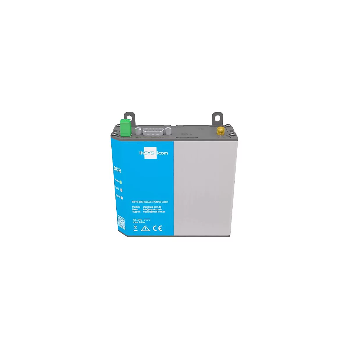INSYS icom SCR-L 200 - Router - WWAN 2-Port-Switch - Modbus - an DIN-Schiene montierbar, wandmontierbar
