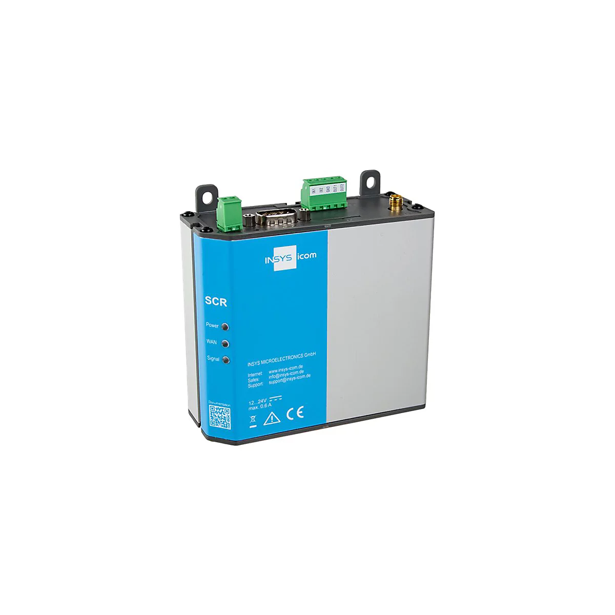 INSYS icom SCR-L 300 - Router - WWAN 2-Port-Switch - Modbus - an DIN-Schiene montierbar, wandmontierbar