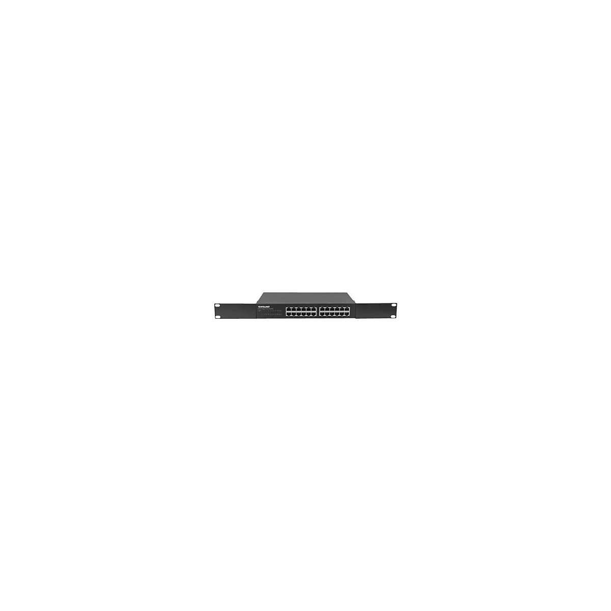 Intellinet 24-Port Gigabit Ethernet Switch, 24 x 10/100/1000 Mbit/s RJ45-Ports, IEEE 802.3az (Energy Efficient Ethernet), Desktop, 19' Rackmount, Metal - Switch - unmanaged - 24 x 10/100/1000 - Desktop, an Rack montierbar