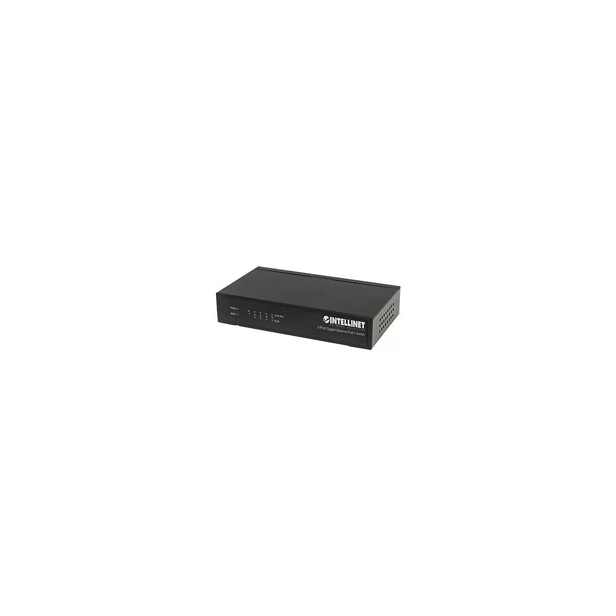 Intellinet 5-Port Gigabit Ethernet PoE+ Switch, 4 x PSE Ports, IEEE 802.3at/af Power over Ethernet (PoE+/PoE) Compliant, 60 W, Desktop - Switch - 5 Anschlüsse
