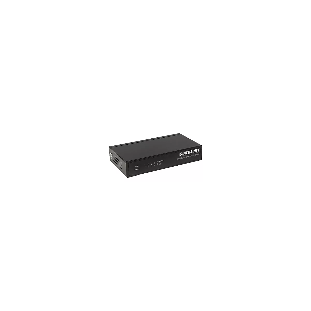 Intellinet 5-Port Gigabit Ethernet PoE+ Switch, 4 x PSE Ports, IEEE 802.3at/af Power over Ethernet (PoE+/PoE) Compliant, 60 W, Desktop - Switch - 5 Anschlüsse