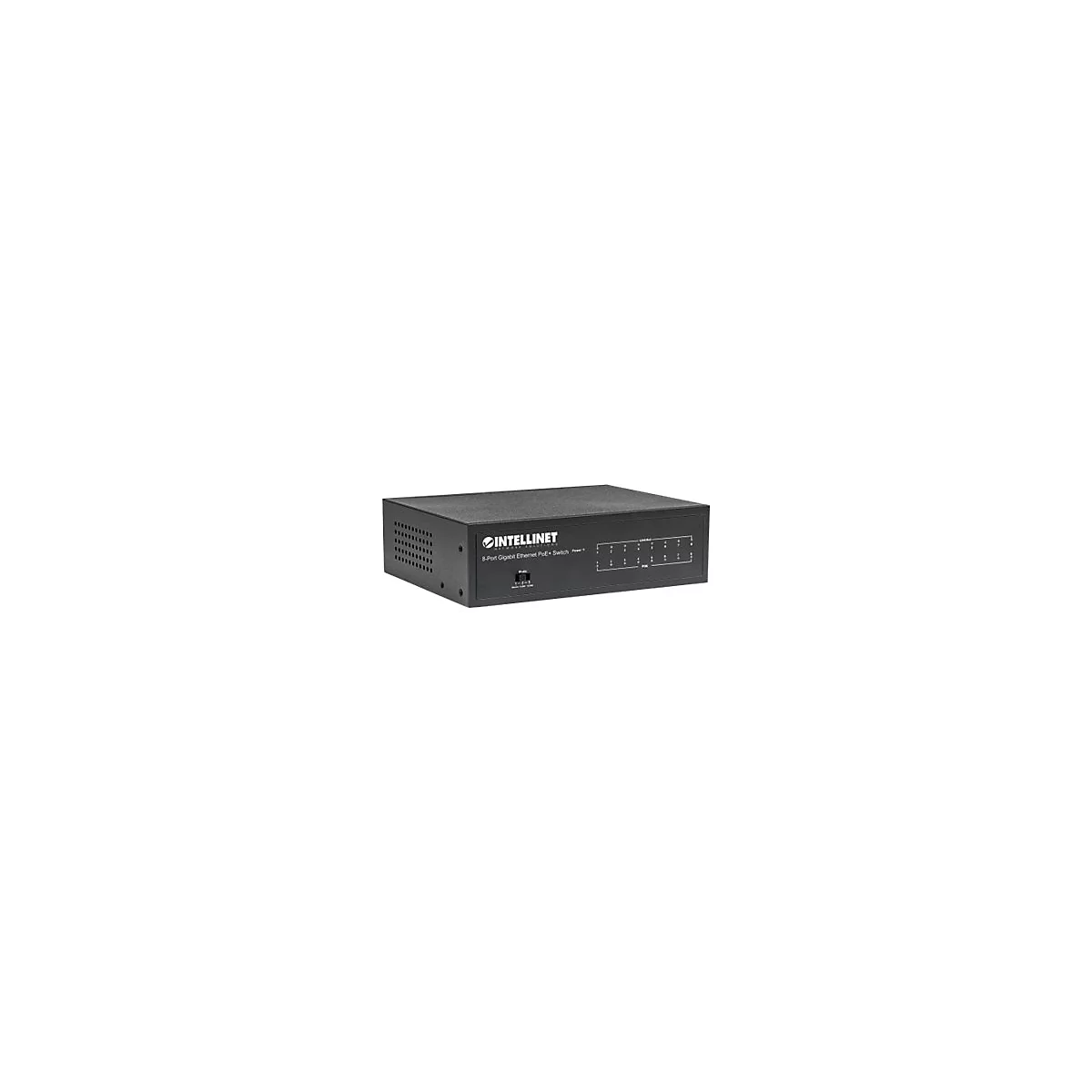 Intellinet 8-Port Gigabit Ethernet PoE+ Switch, IEEE 802.3at/af Power over Ethernet (PoE+/PoE) Compliant, 60 W, Desktop, Box - Switch - 8 Anschlüsse