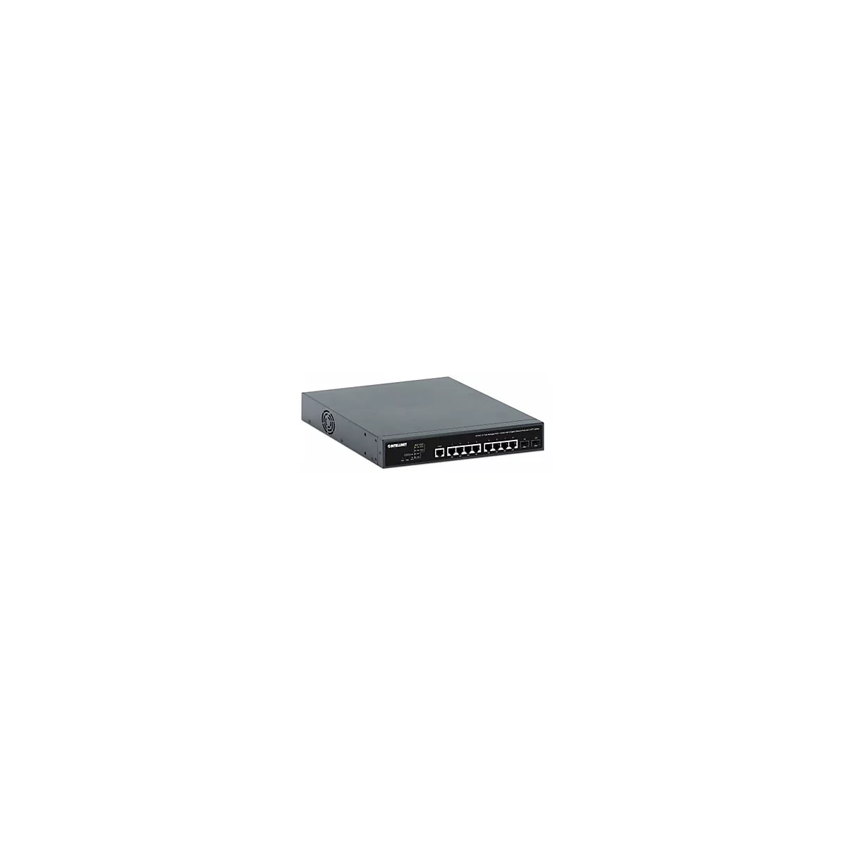 Intellinet - Switch - 2+/L3 Lite - managed - 8 x 10/100/1000 (PoE++) + 2 x Gigabit SFP (Uplink) - Desktop, an Rack montierbar