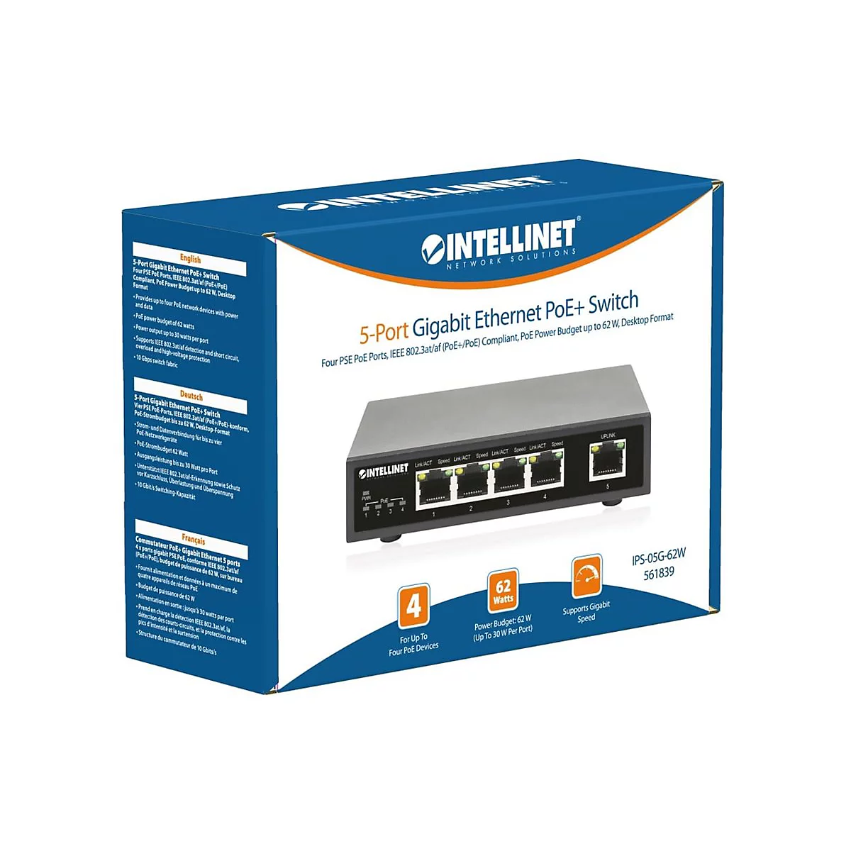 Intellinet - Switch - 5 Anschlüsse