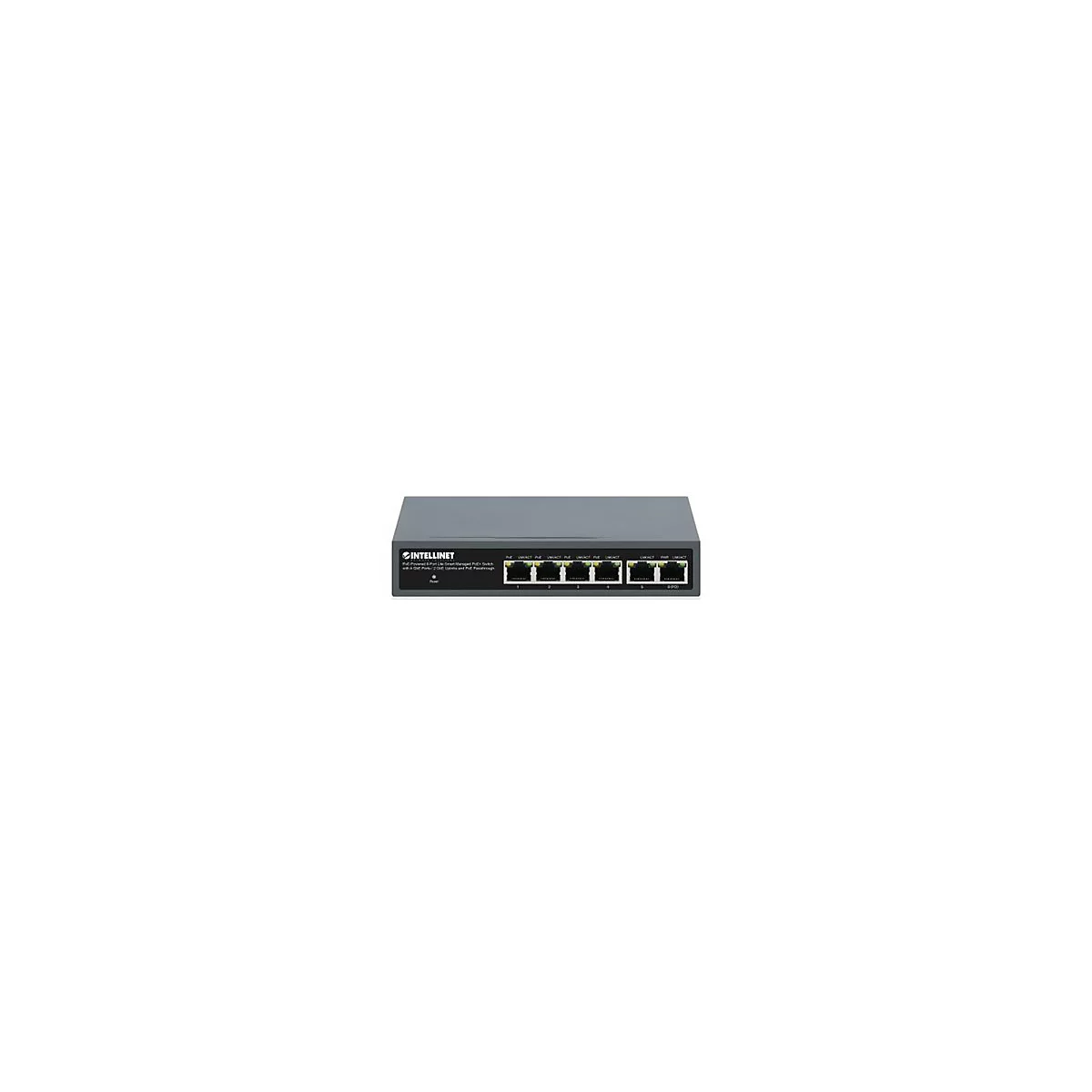 Intellinet - Switch - leicht - Smart - 6 x 10/100/1000 (PoE+) - Desktop