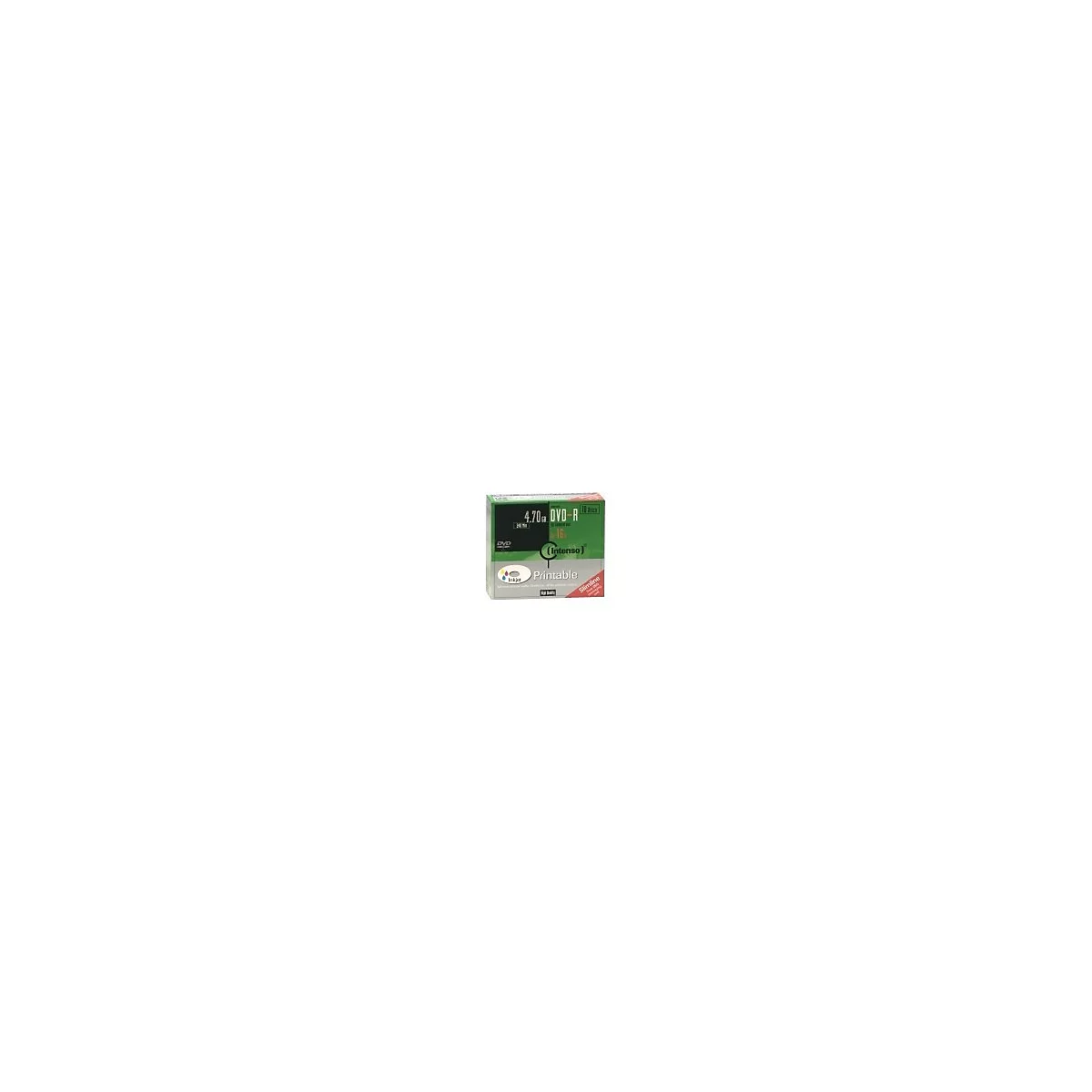 Intenso - 10 x DVD-R (G) - 4.7 GB (240 Min.) 16x - mit Tintenstrahldrucker bedruckbare Oberfläche - Slim Jewel Case