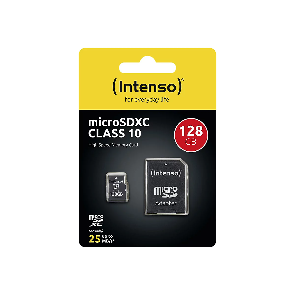 Intenso - Flash-Speicherkarte (microSDXC-an-SD-Adapter inbegriffen) - 128 GB - Class 10 - microSDXC