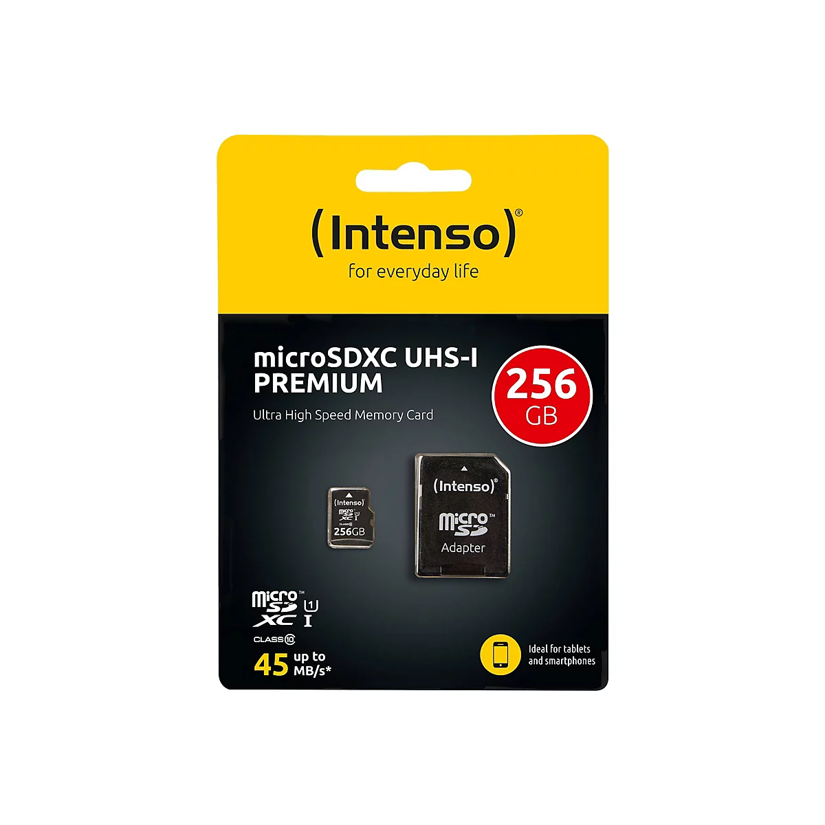 Intenso Premium - carte mémoire flash - 256 Go - microSDXC UHS-I