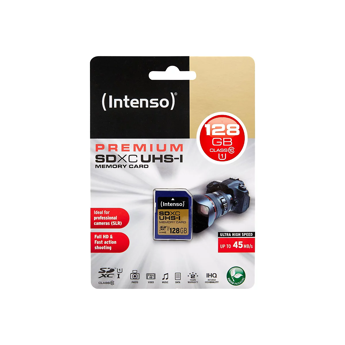 Intenso Premium - Flash-Speicherkarte - 128 GB - UHS Class 1 / Class10 - SDXC UHS-I