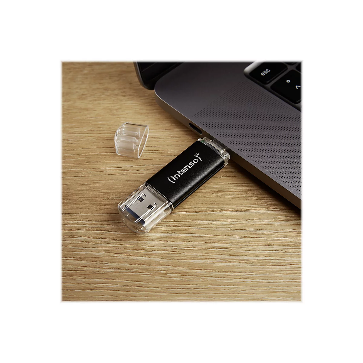 Intenso Twist Line - USB-Flash-Laufwerk - 32 GB - USB 3.2 Gen 1 / USB-C - Anthrazit
