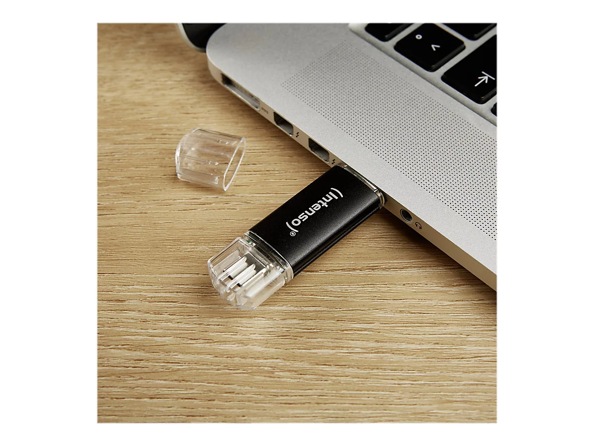 Intenso Twist Line - USB-Flash-Laufwerk - 64 GB - USB 3.2 Gen 1 / USB-C - Anthrazit