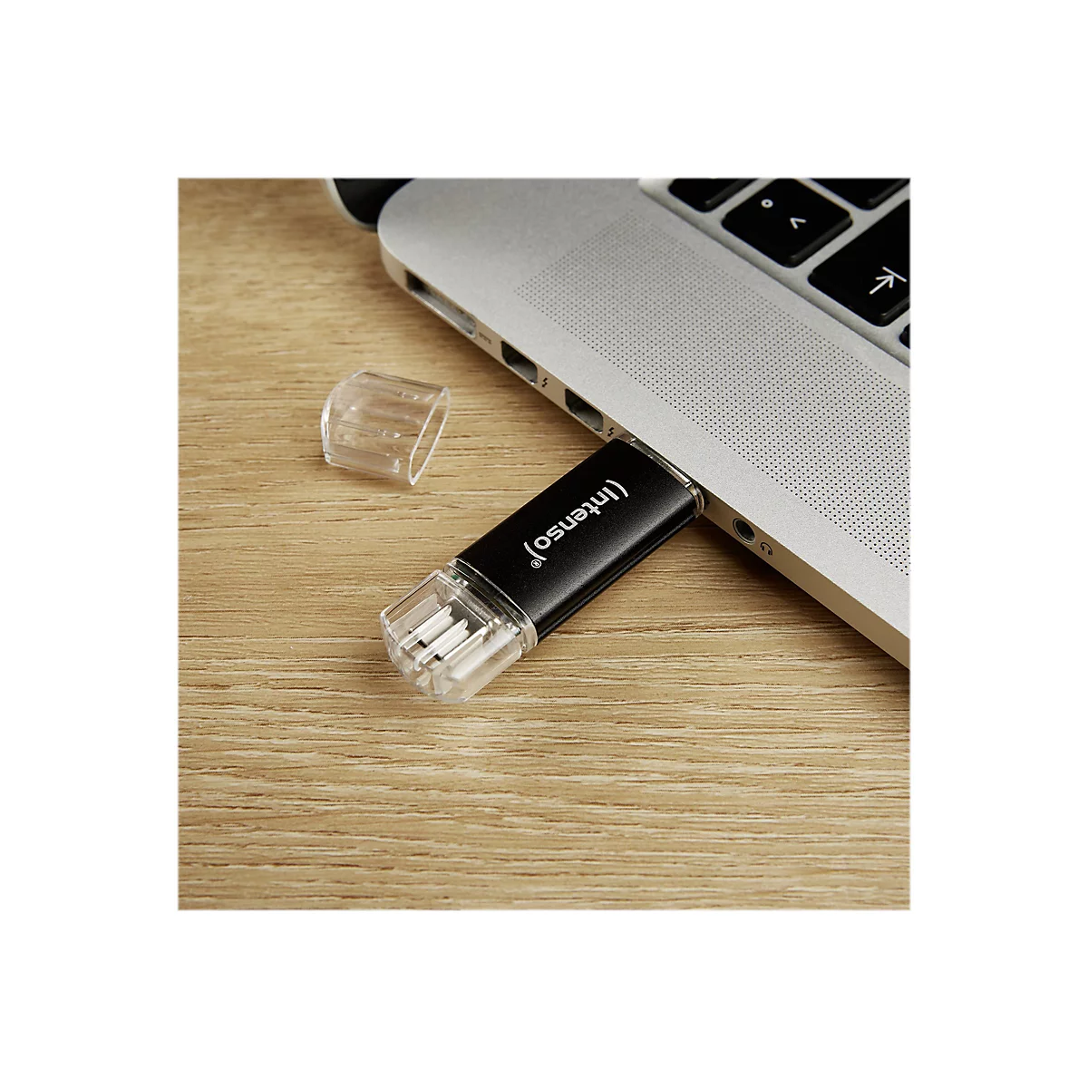 Intenso Twist Line - USB-Flash-Laufwerk - 64 GB - USB 3.2 Gen 1 / USB-C - Anthrazit