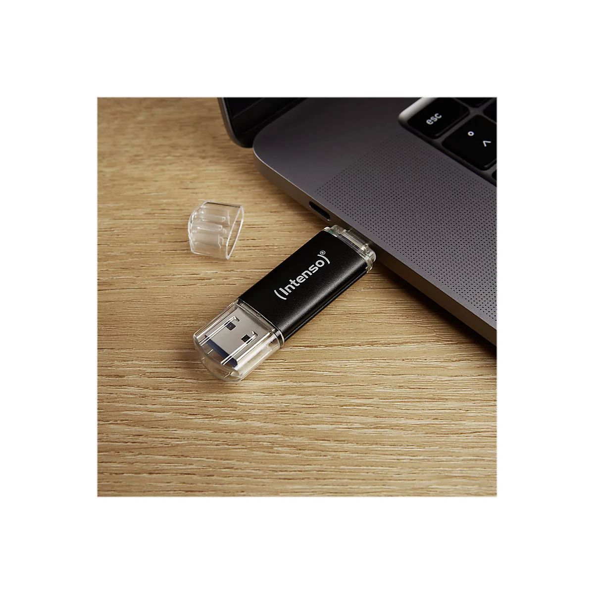 Intenso Twist Line - USB-Flash-Laufwerk - 64 GB - USB 3.2 Gen 1 / USB-C - Anthrazit