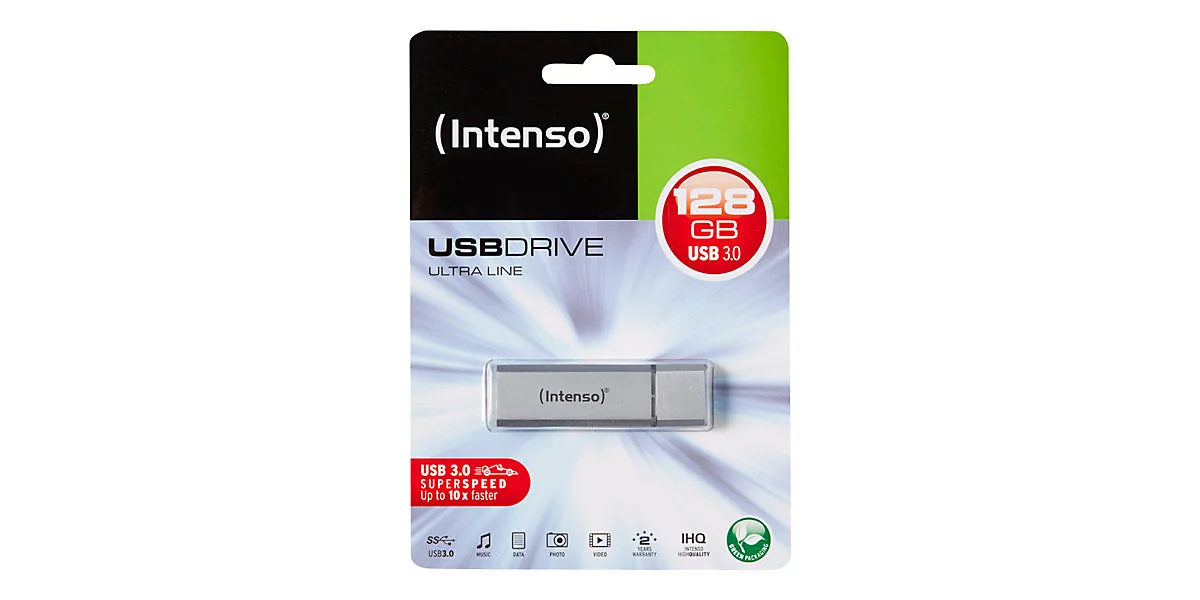 Intenso Ultra Line - USB-Flash-Laufwerk - 128 GB - USB 3.0 - Silber