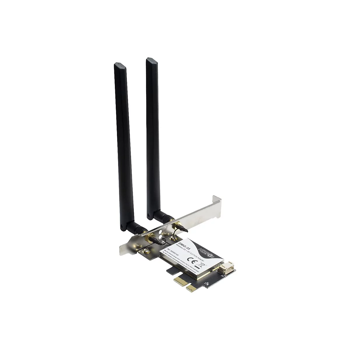 Inter-Tech DMG-35 - Netzwerkadapter - PCIe Low-Profile - Bluetooth 5.0, 802.11ax