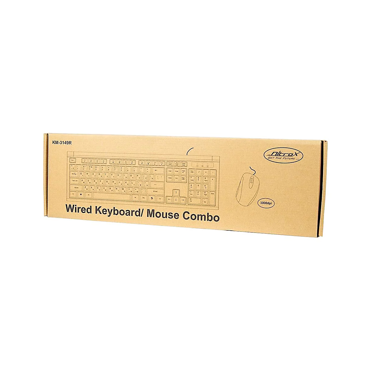 Inter-Tech KM-3149R - Tastatur-und-Maus-Set - USB - QWERTY - US/Russisch - Schwarz
