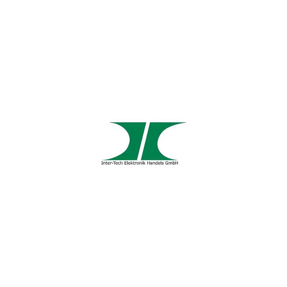Firmenlogo von Inter-Tech Elektronik Handels GmbH mit grünem stilisiertem X-Symbol.