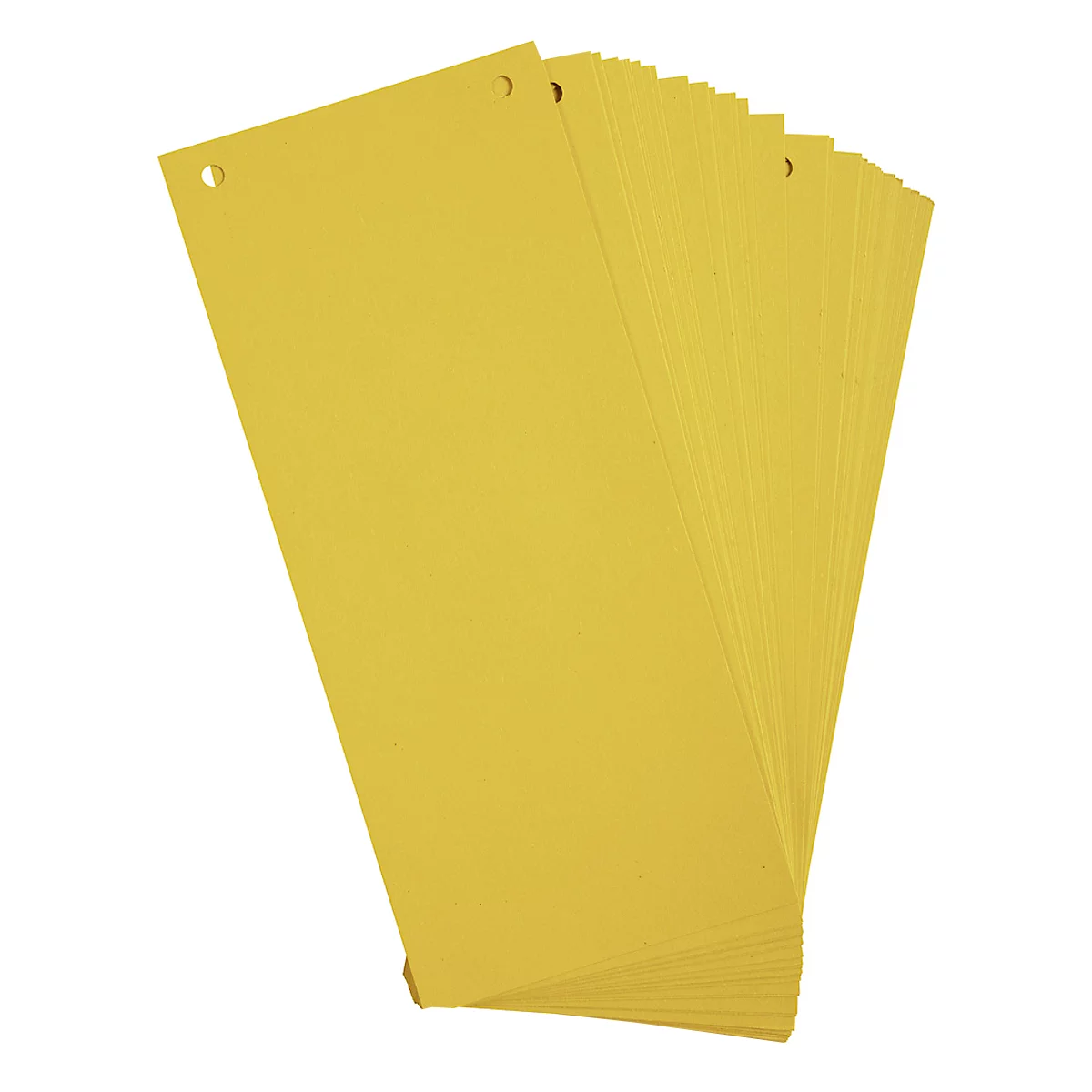 Intercalaire Exacompta Forever, rectangulaire, 2 perforations, L 240 x H 105 mm, Ange Bleu, carton kraft recyclé, jaune, 100 pièces