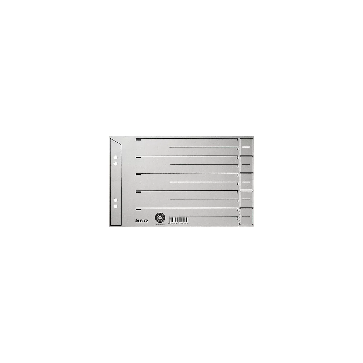 Intercalaires à découper n° 1656, format A5, gris, 200 g/m², 100 p.