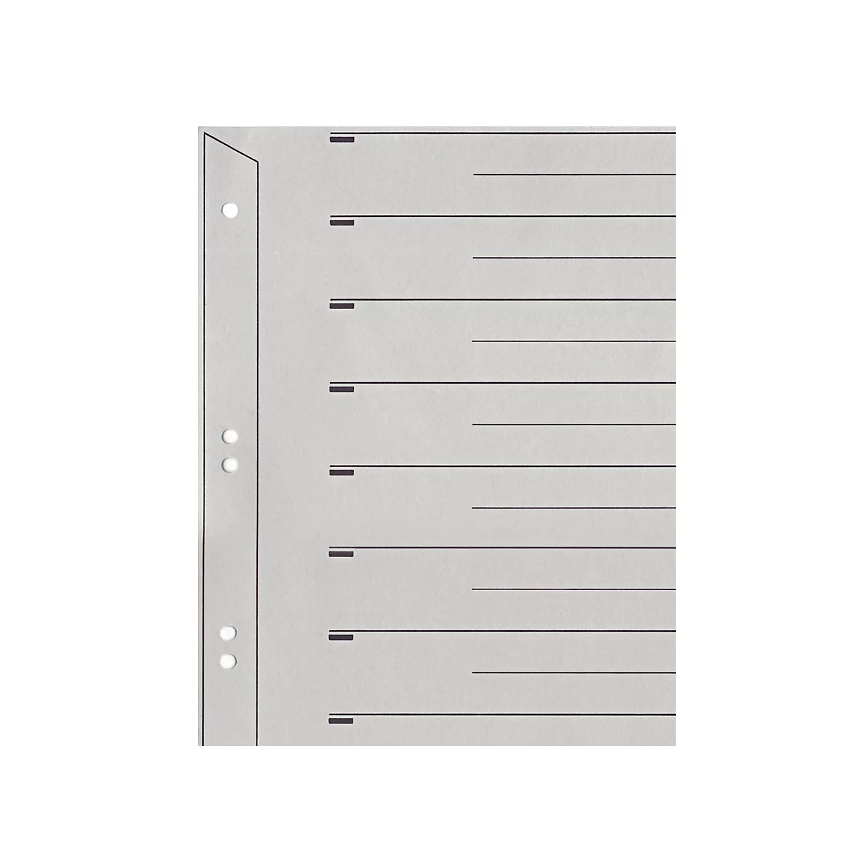 Intercalaires à découper n° 6097, format A4, gris, 200 g/m², 100 p.