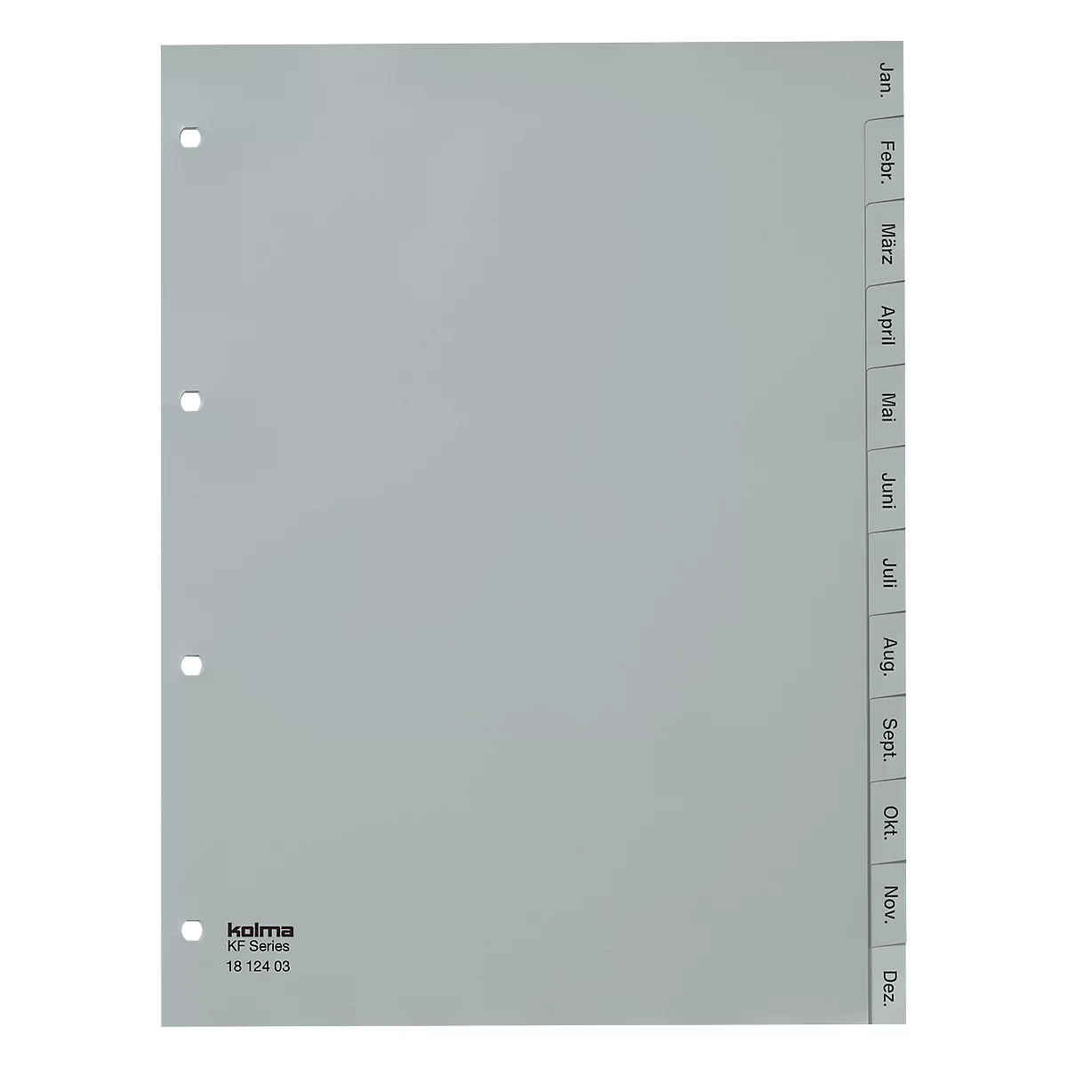 Intercalaires KolmaFlex, A4, avec mois (jan.-déc.), 12 p.