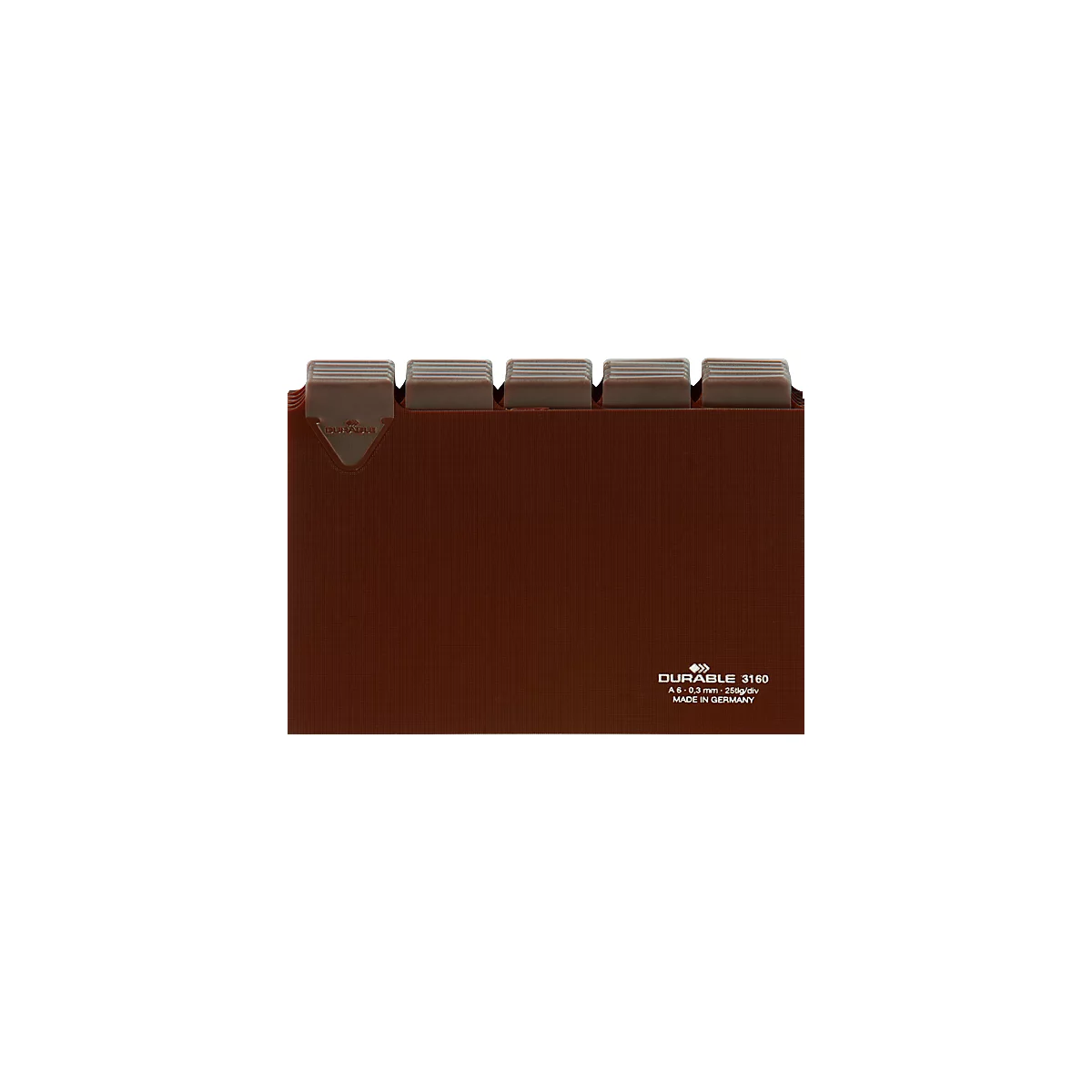 Intercalaires pour boîtes à fiches DURABLE, format A6, lettres A à Z, PVC, largeur des onglets 25 mm