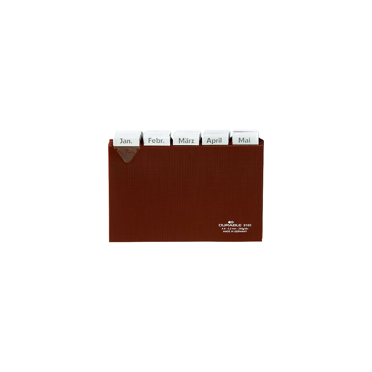 Intercalaires pour boîtes à fiches DURABLE, format A6, lettres A à Z, PVC, largeur des onglets 25 mm