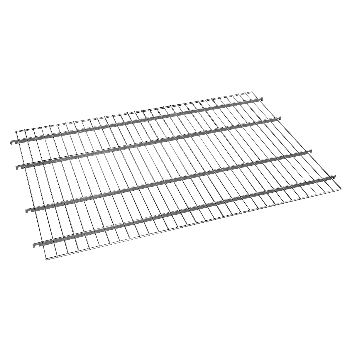 Metal grid in wire look. The horizontal view shows a rectangular grid with parallel wires.
