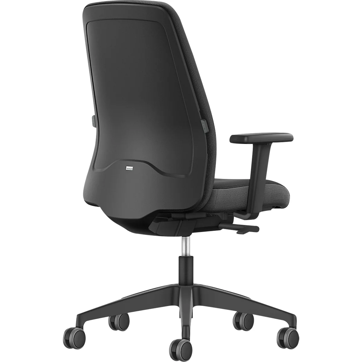 Interstuhl Bürostuhl EVERYis EV15R, mit Armlehnen, Auto-Synchronmechanik, Flachsitz, Polsterrücken, schwarz