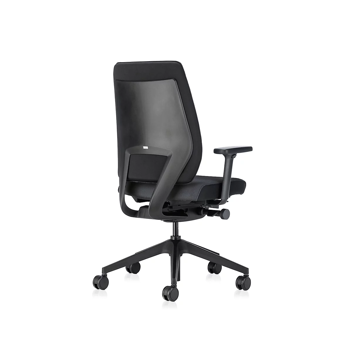 Interstuhl Bürostuhl Joyceis3 JC111, mit Armlehnen, Synchronmechanik, Flachsitz, Lordosenstütze, schwarz/schwarz