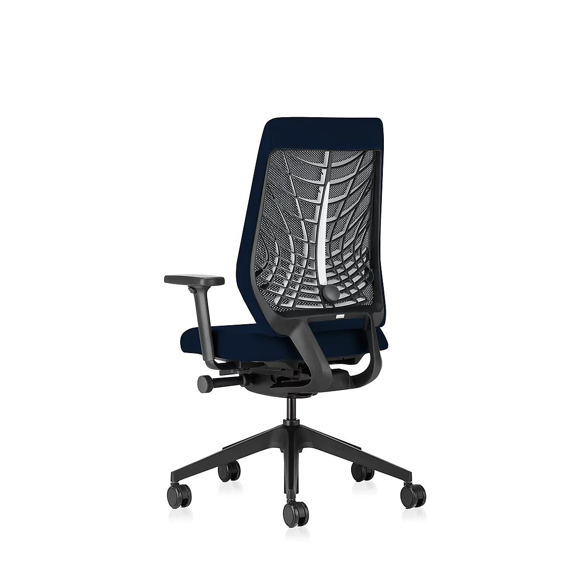 Interstuhl Bürostuhl Joyceis3 JC266, mit Armlehnen, 3D-Synchronmechanik, Flachsitz, Netzrücken, kobaltblau/schwarz