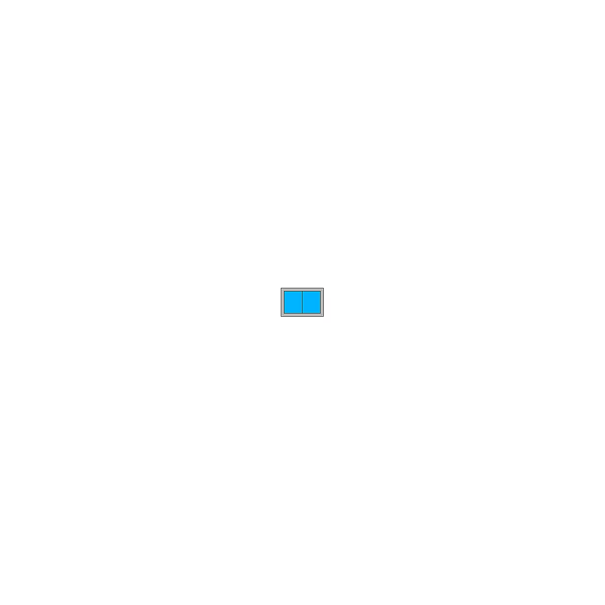 Inzetbak EK 4021, PP, blauw, 20 stuks 